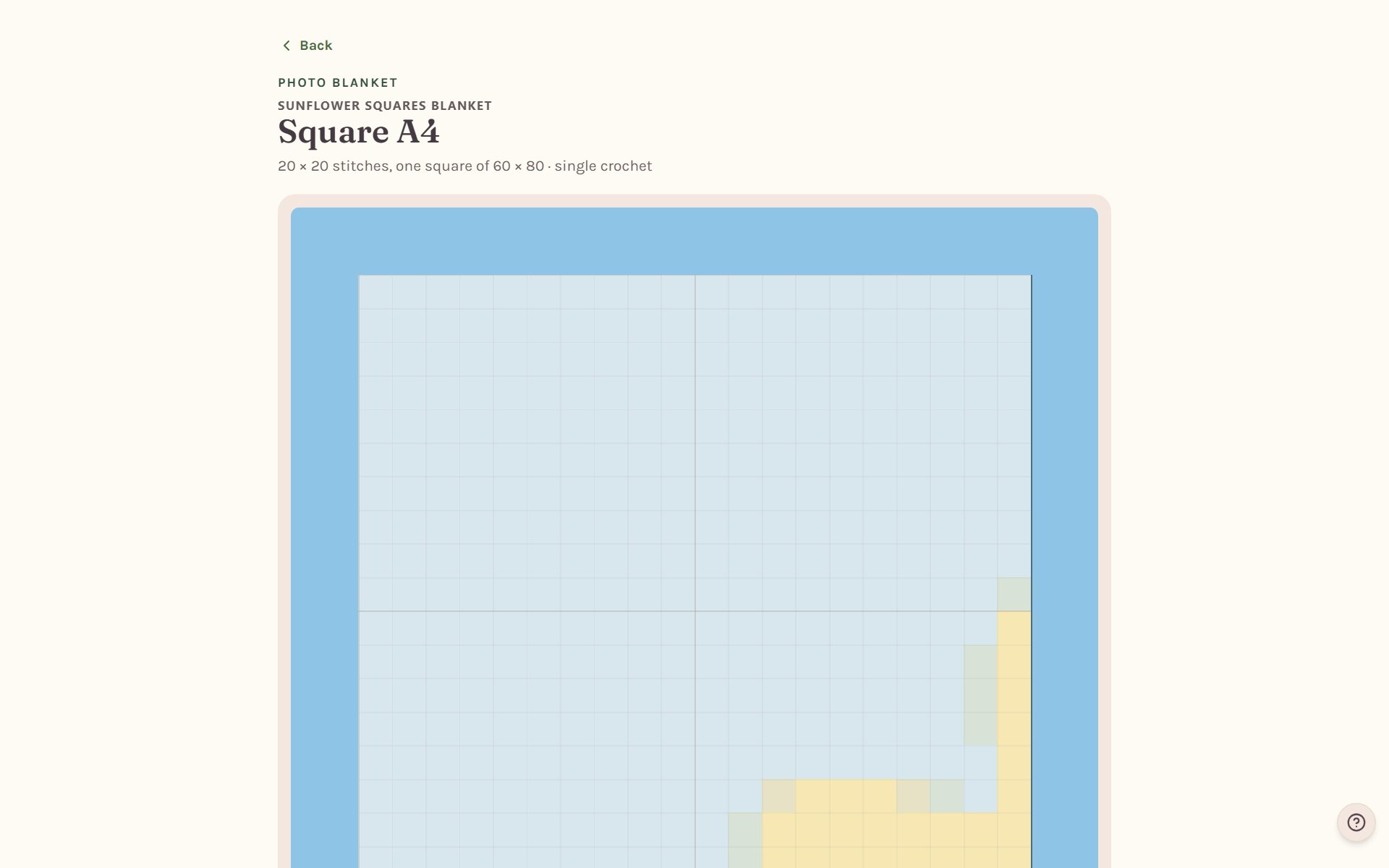 Square A4 opened: 1 is Start square, 2 is Back to all squares (on a computer)
